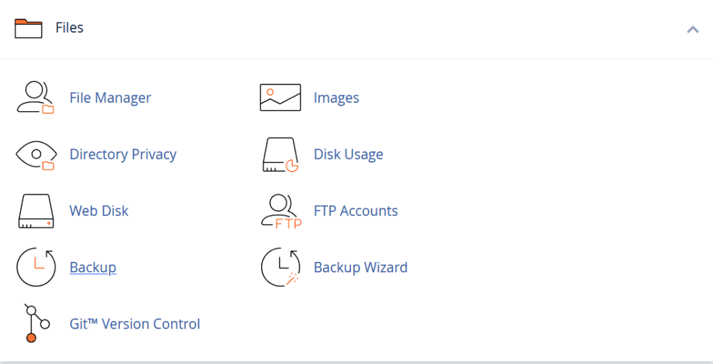 cPanel Backup