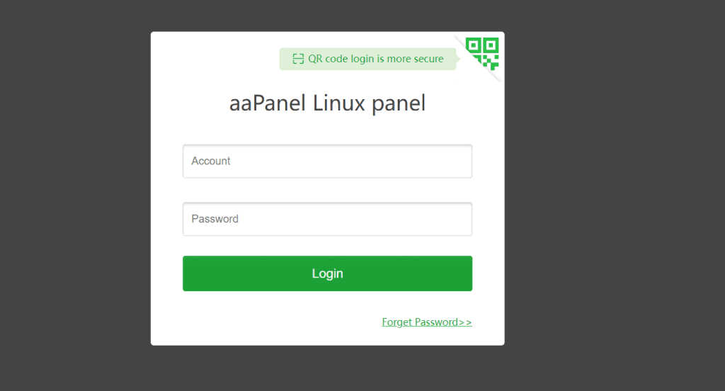 aaPanel login