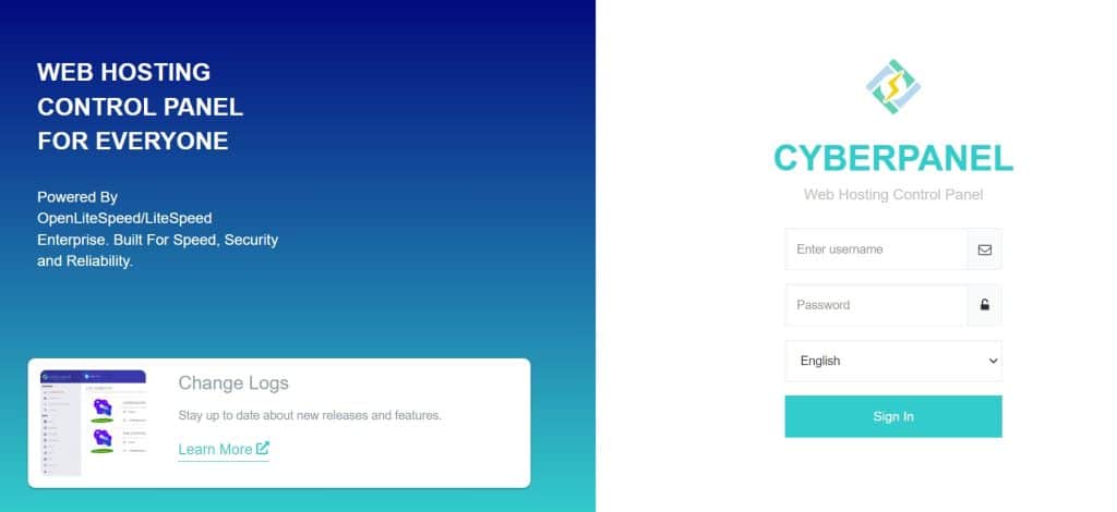 cyberpanel login